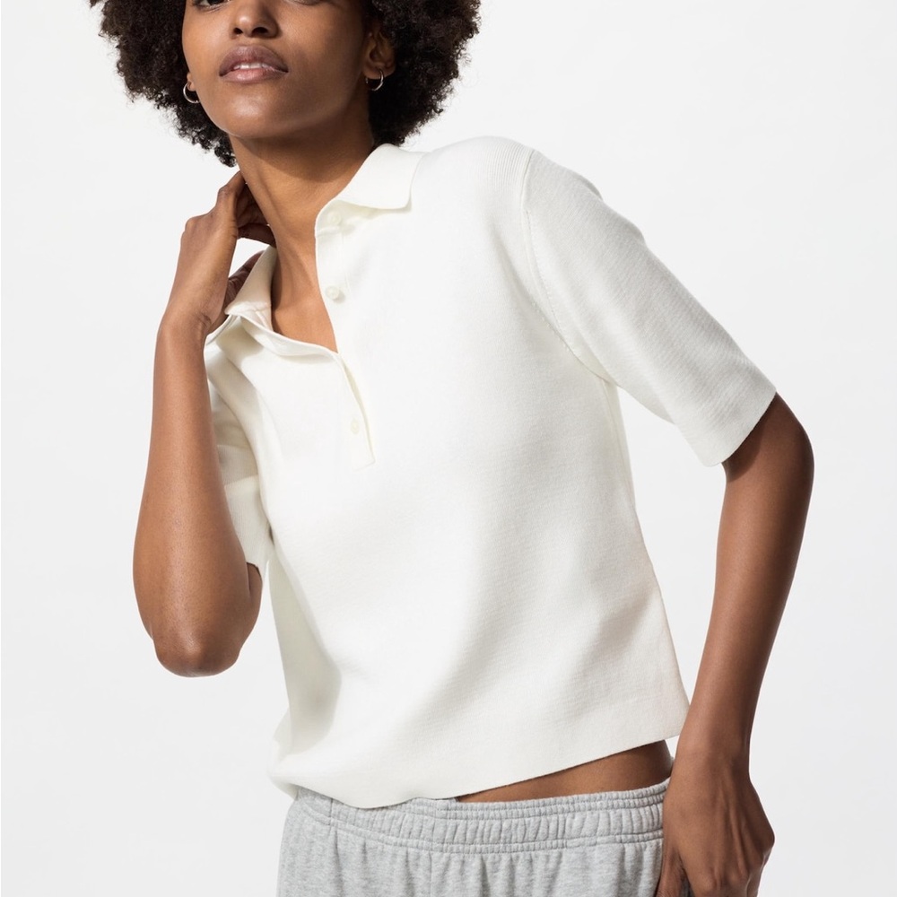 Uniqlo White Button Down Shirt for Women